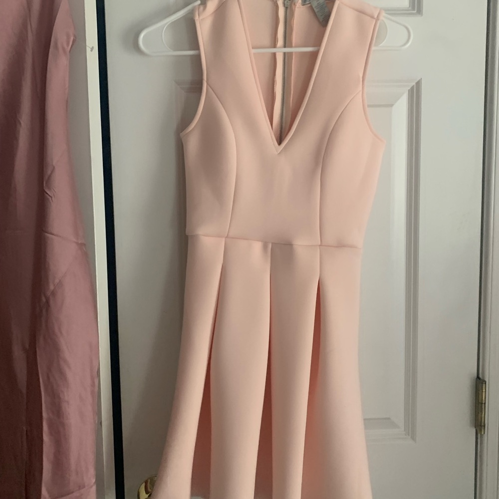 Scuba V neck dress